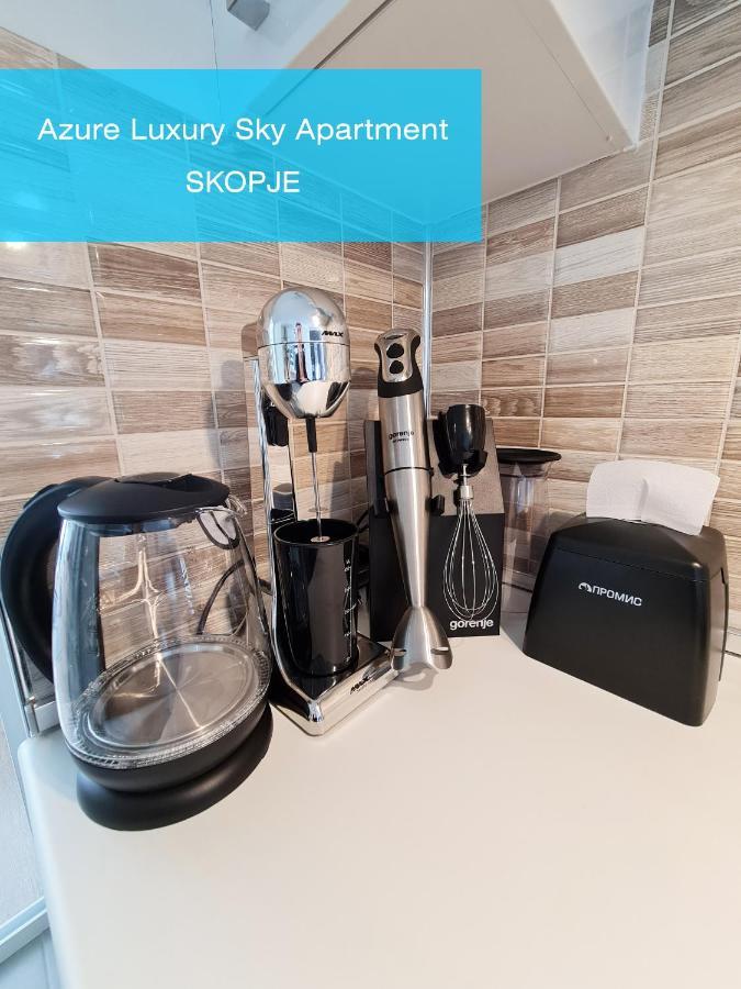 Azure Luxury Sky Apartment Skopje Bagian luar foto
