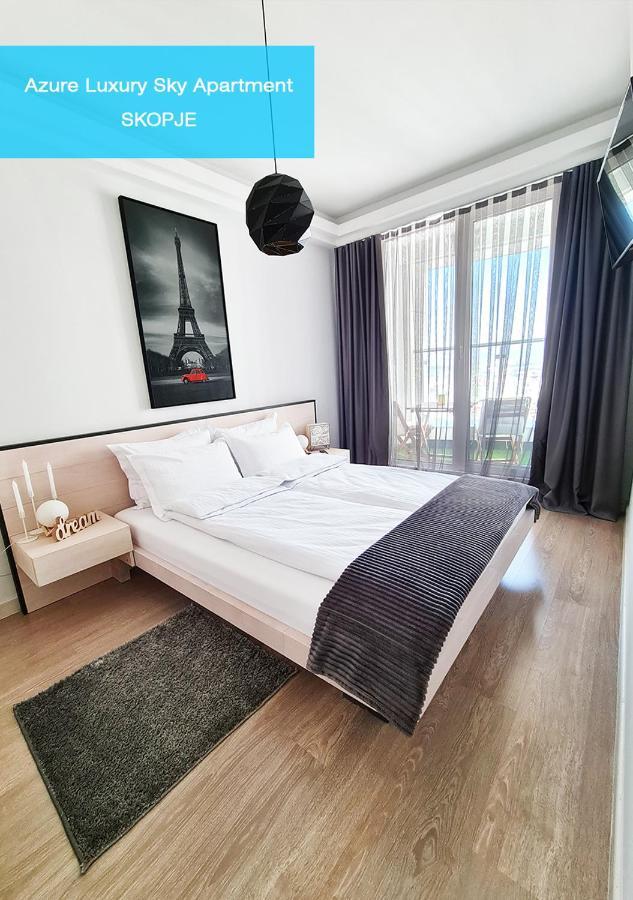 Azure Luxury Sky Apartment Skopje Bagian luar foto