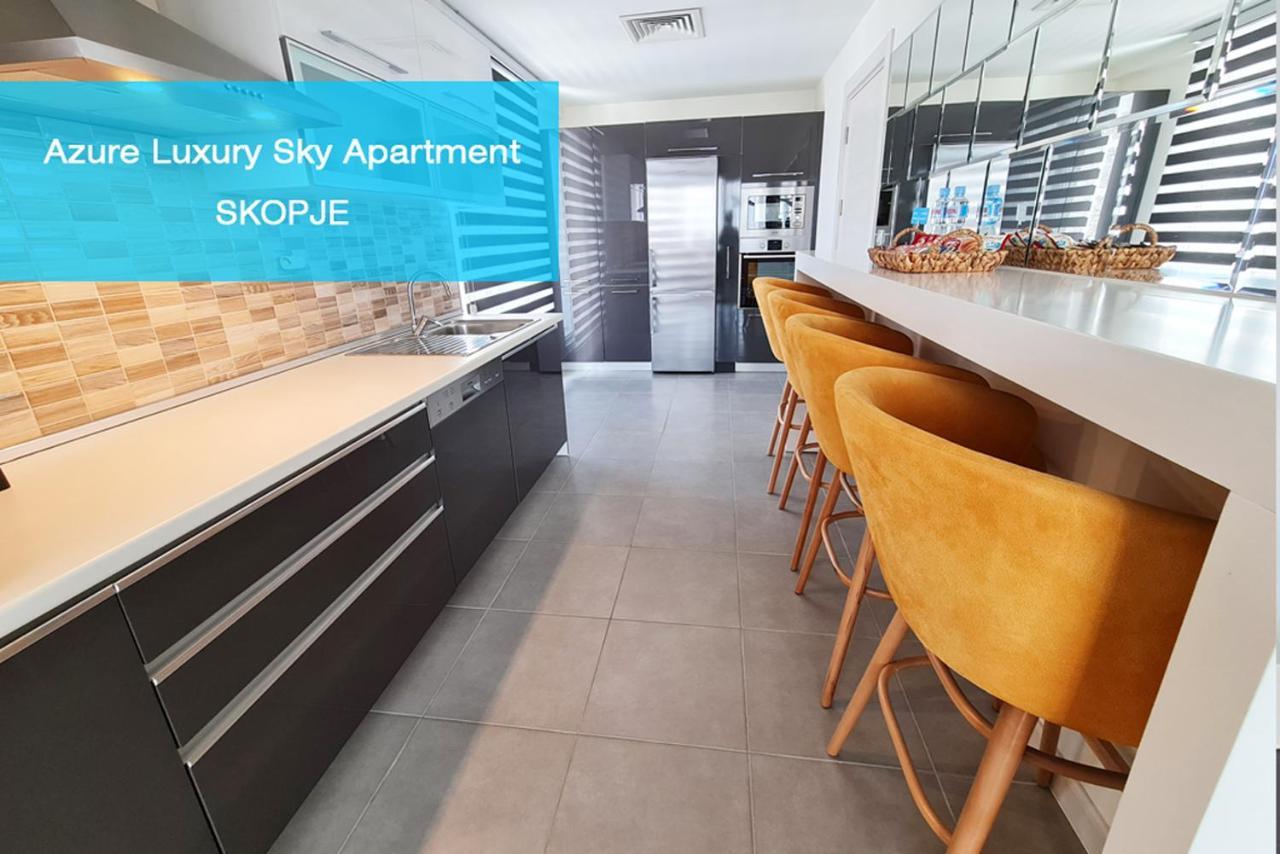 Azure Luxury Sky Apartment Skopje Bagian luar foto