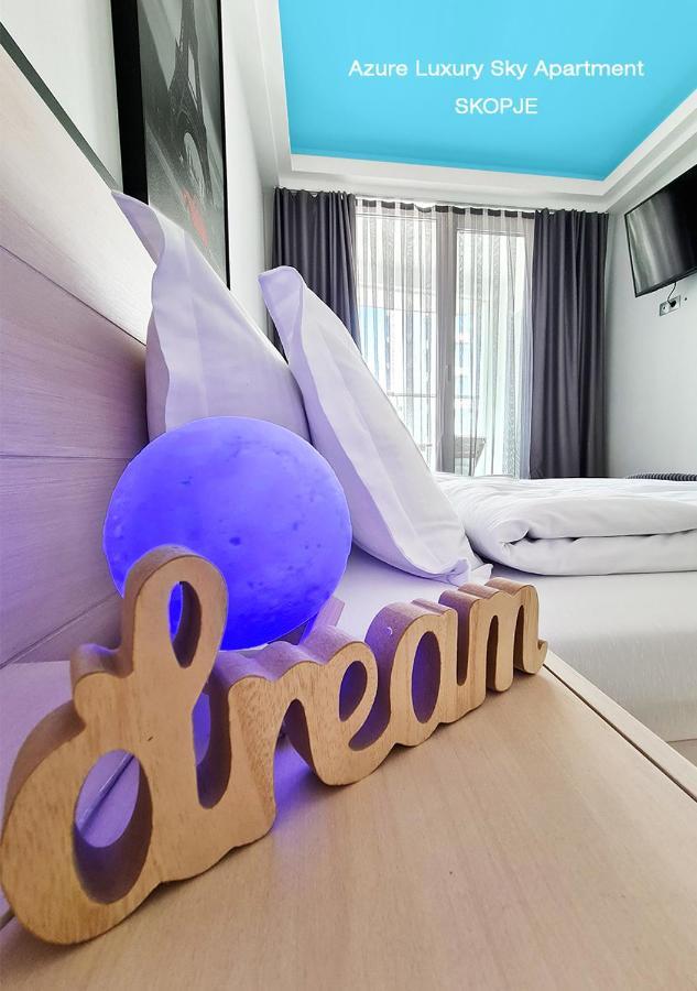 Azure Luxury Sky Apartment Skopje Bagian luar foto