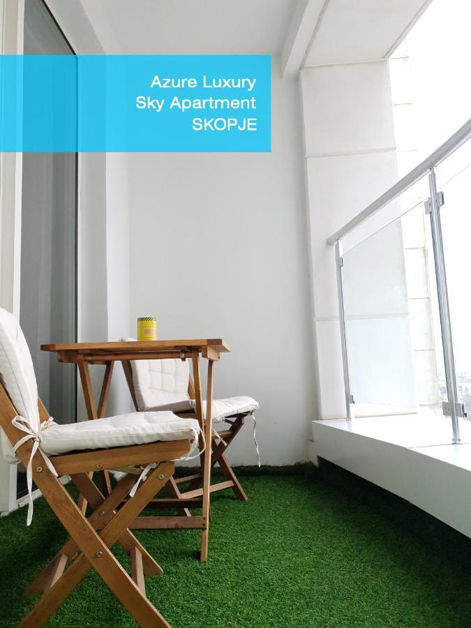 Azure Luxury Sky Apartment Skopje Bagian luar foto