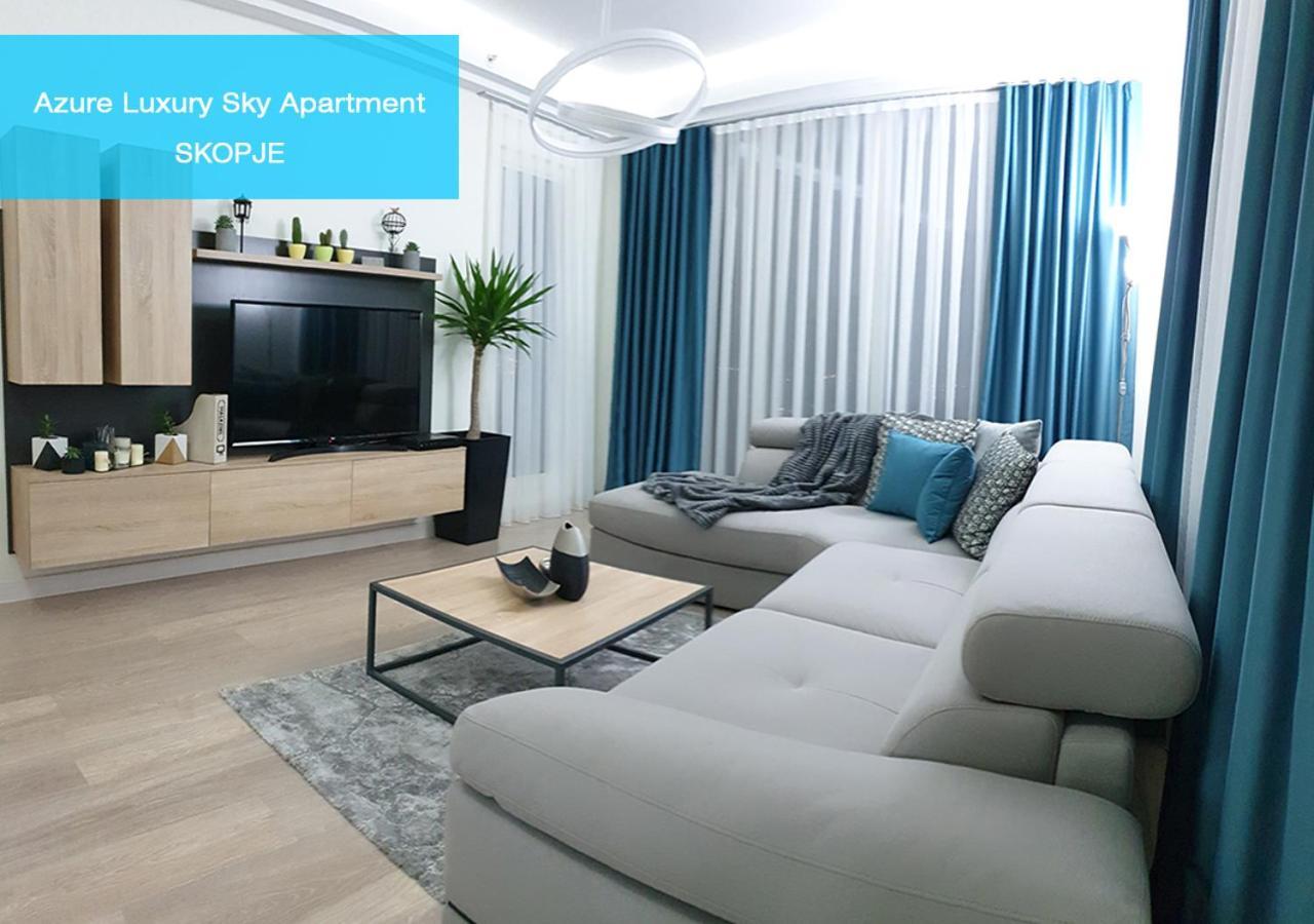 Azure Luxury Sky Apartment Skopje Bagian luar foto