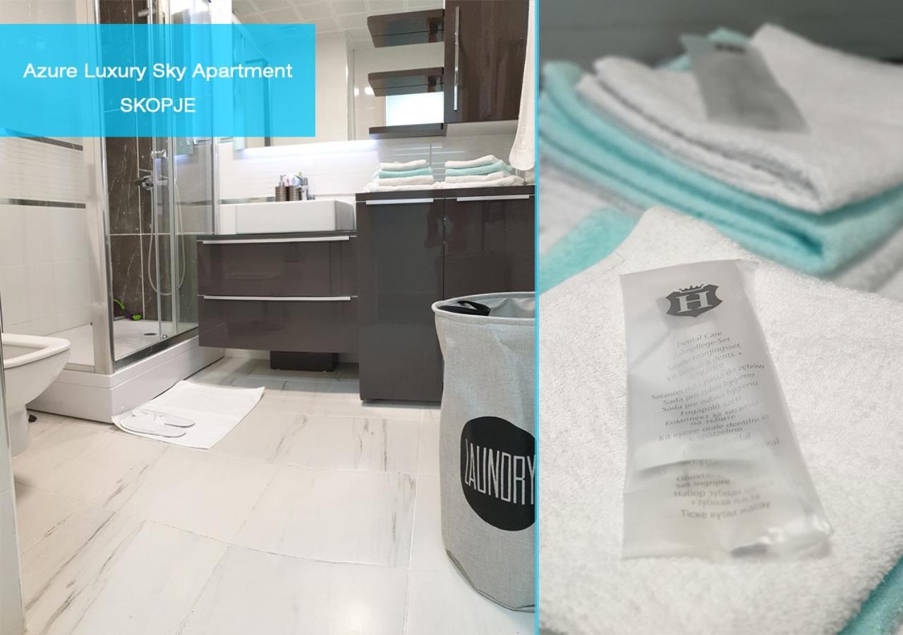 Azure Luxury Sky Apartment Skopje Bagian luar foto